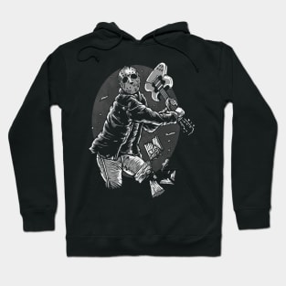 Jason smashing guitar Hoodie